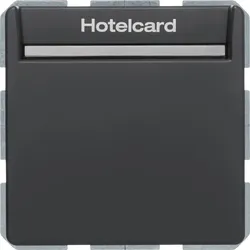 Berker MAN0207123 Relais-Schalter mit Zentralstück für Hotelcard Berker Q.1/Q.3 tiefschwarz matt
