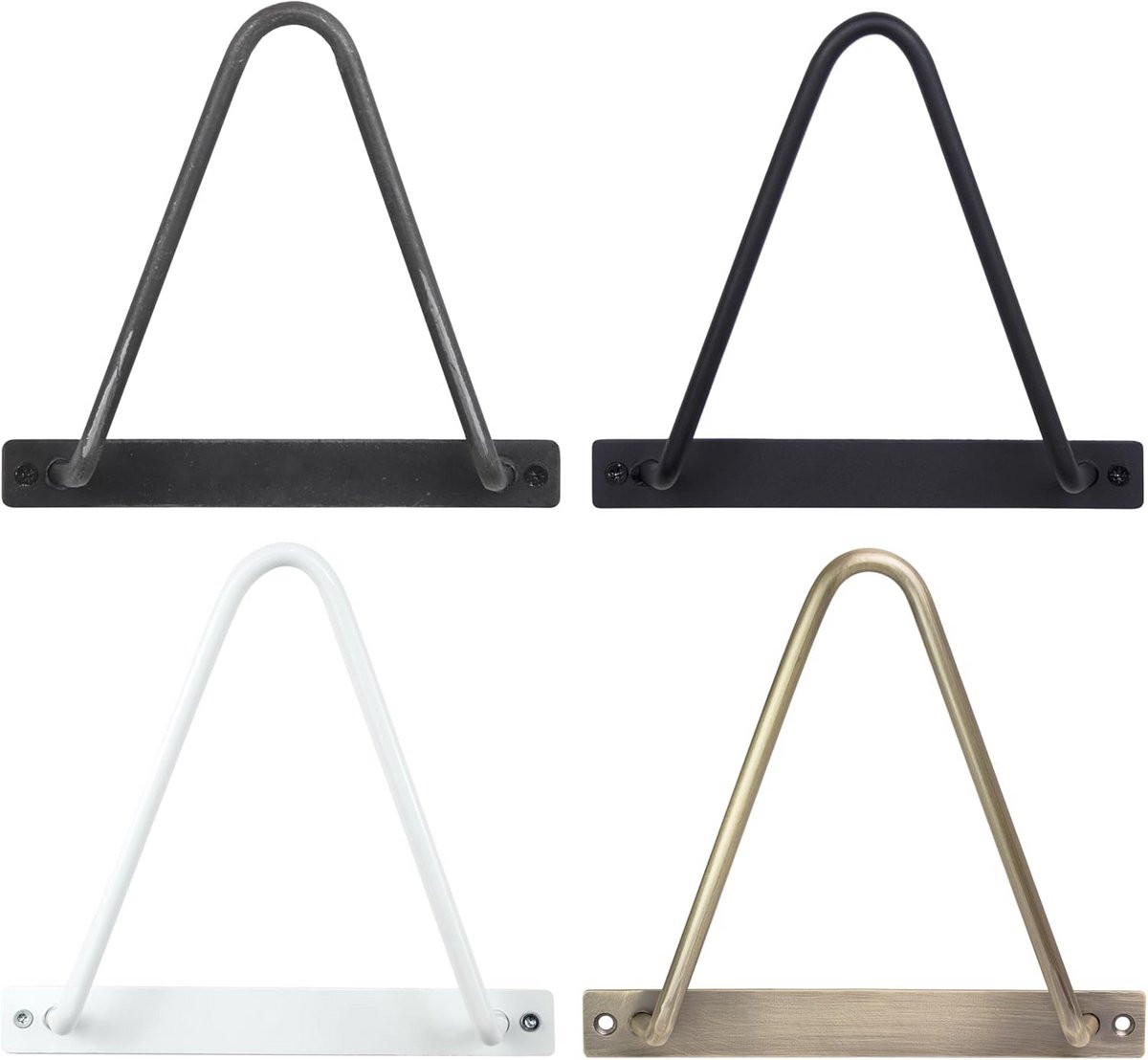 Minimalistische metalen wandhouder voor tijdschriften en brievenbak