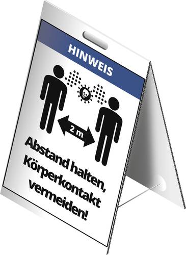 Cimco 182800 Warnaufsteller Abstand halten, Körperkontakt vermeiden! 1St.