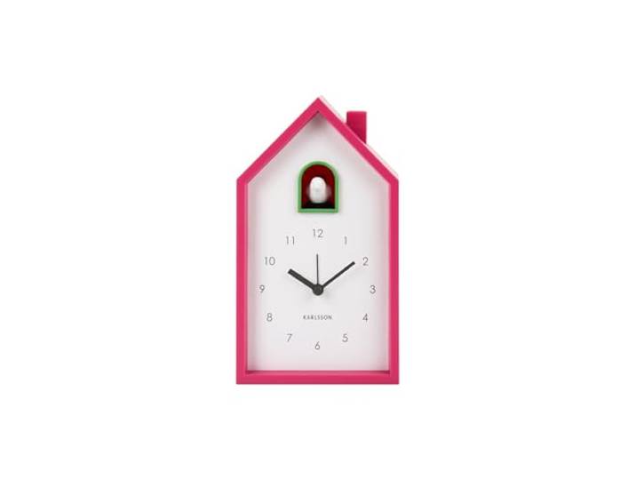 Karlsson Wekker Modern Cuckoo - Helderroze - 6x12x20cm - Rechthoek - Thermoplast - Alarm Clock - Wekker voor slaapkamer