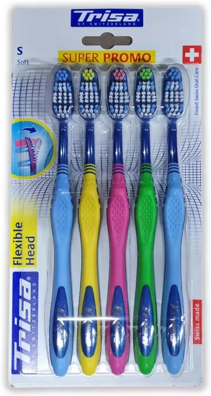 Trisa - Flexiblehead Soft Zahnbürste 5er, 5 Stücke