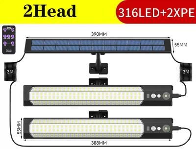 Uplifted Finds Split Solar Wall Light Bar With Separate Panel And PIR Motion Sensor 2 Heads
