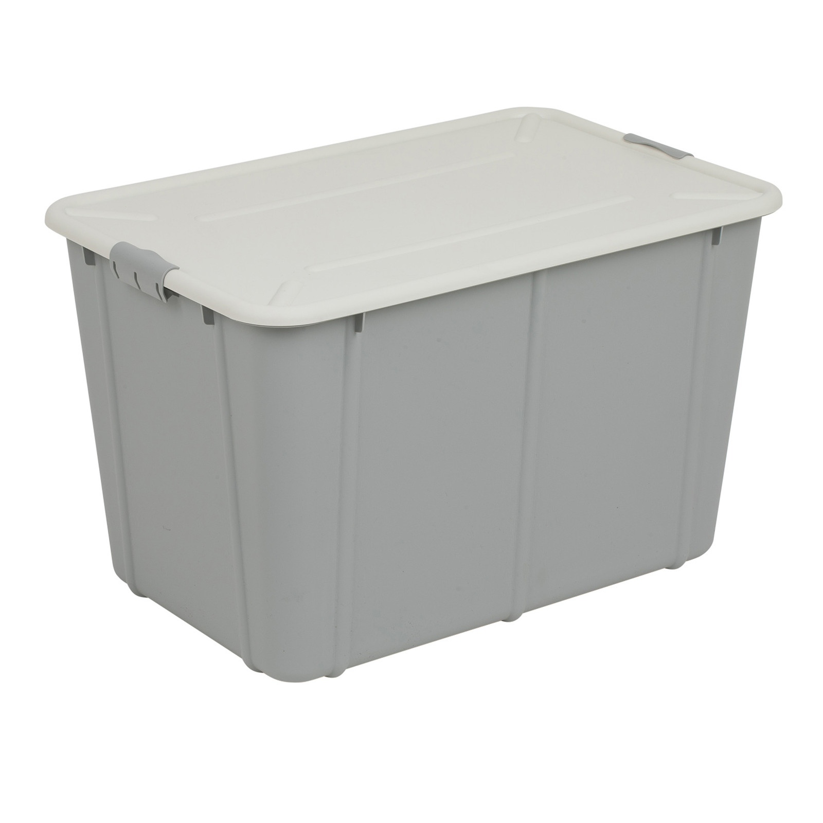 BRANQ Opslagcontainer Velur, 60 liter, lichtgrijs, stapelbaar