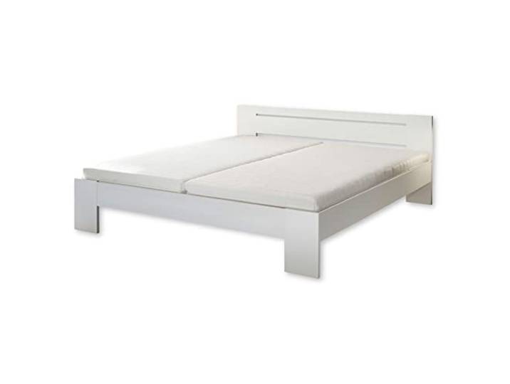 CANNES Futonbett 180 x 200 cm - Minimalistisches Doppelbett in Weiß - 185 x 71 x 204 cm (B/H/T)