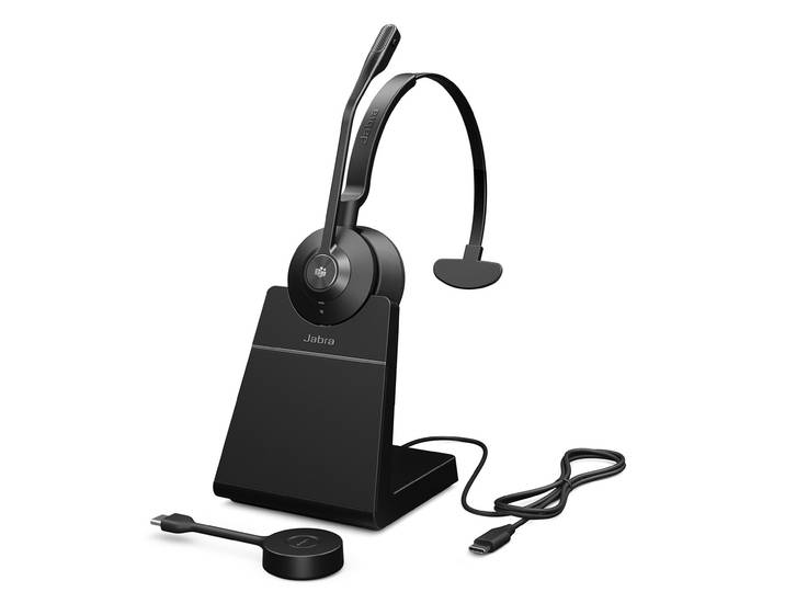 Jabra Engage 55 SE MS Mono Casque sans fil DECT + Dongle USB-C + Station de charge