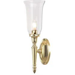 Wandleuchte Lampe Fackelleuchte LED Badezimmerlampe messing Glas Flurlampe IP44