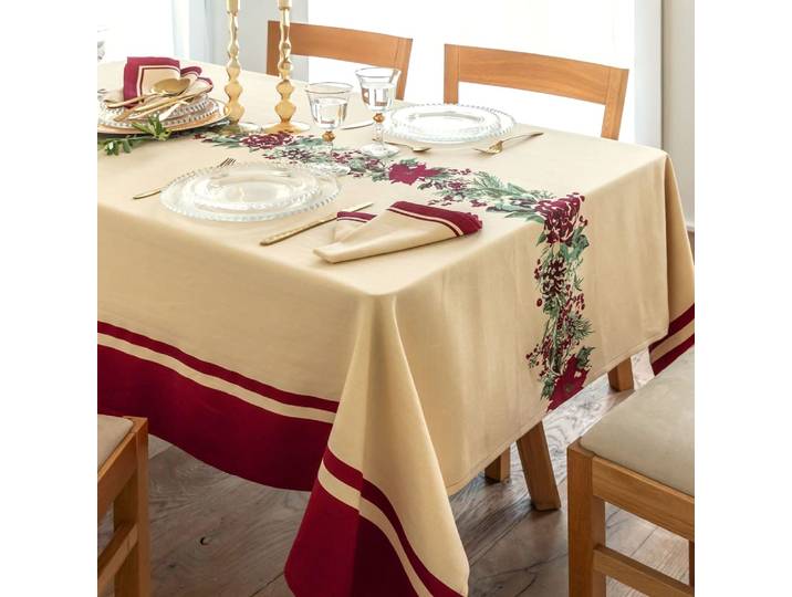 Nappe en coton beige 150x250cm