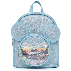 Kinderrucksack mit Pailletten Mausohren Blau 22cm 3L