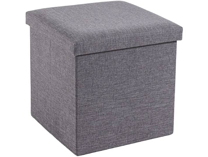 Aufbewahrungshocker AVA 38x38x38cm leinen-imitation grau