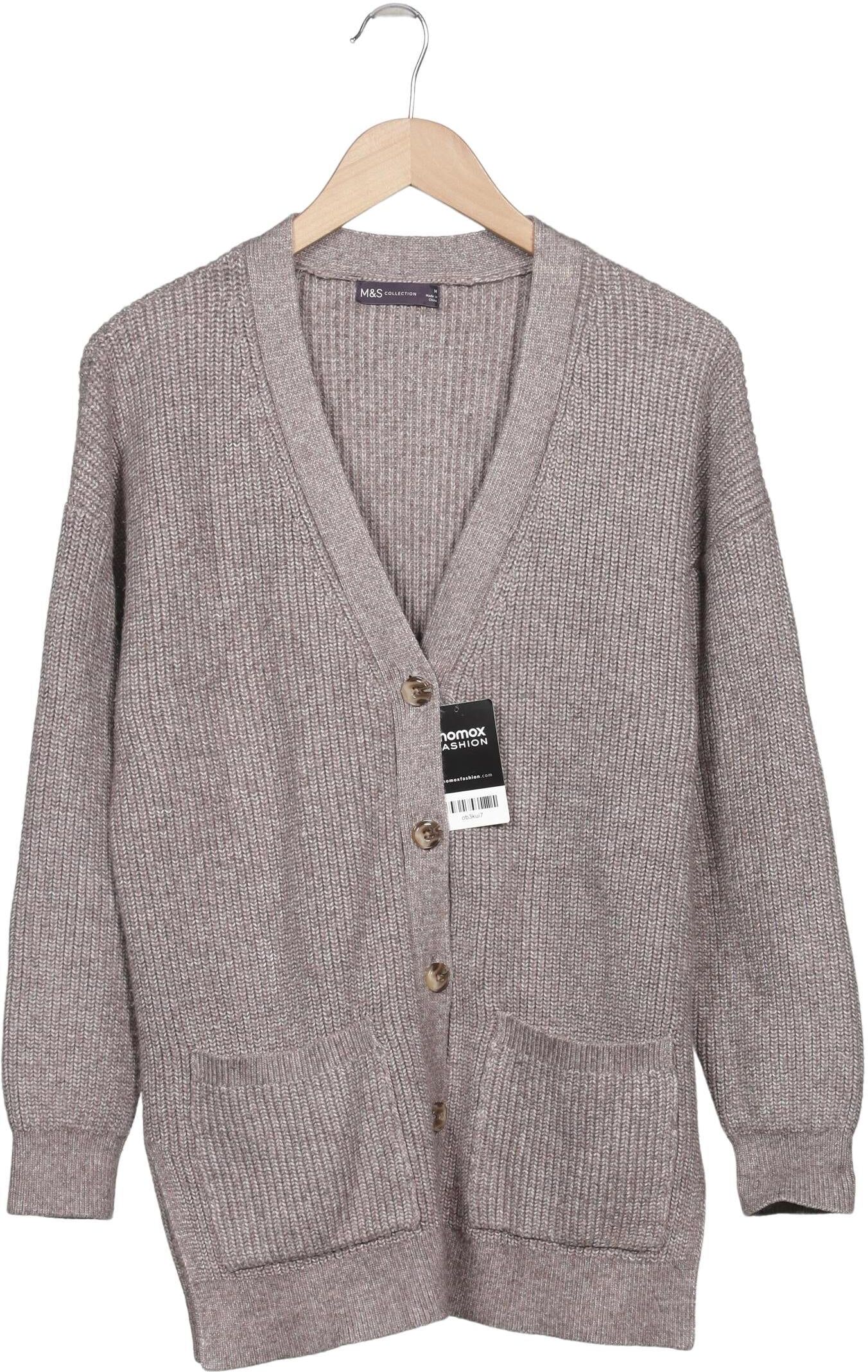 Marks & Spencer Damen Strickjacke, Grau, Gr. M, Synthetik - Second Hand
