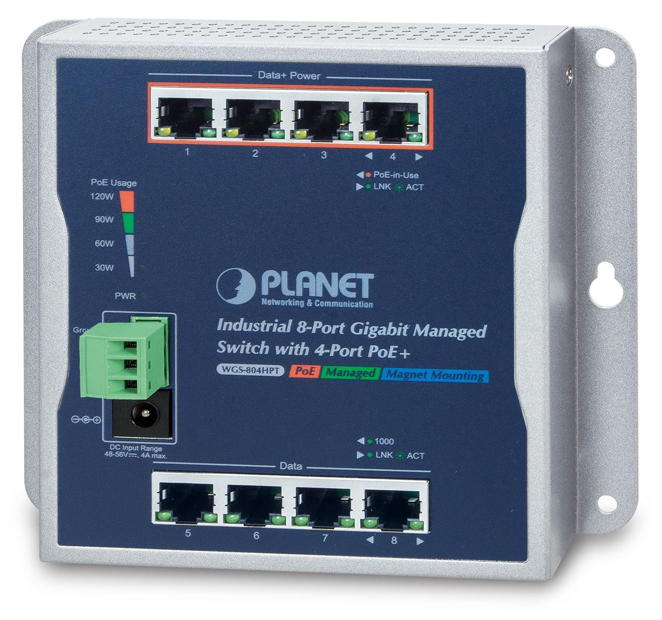 Planet WGS-804HPT Managed Switch - 4 x 10/100/1000 (PoE+)
