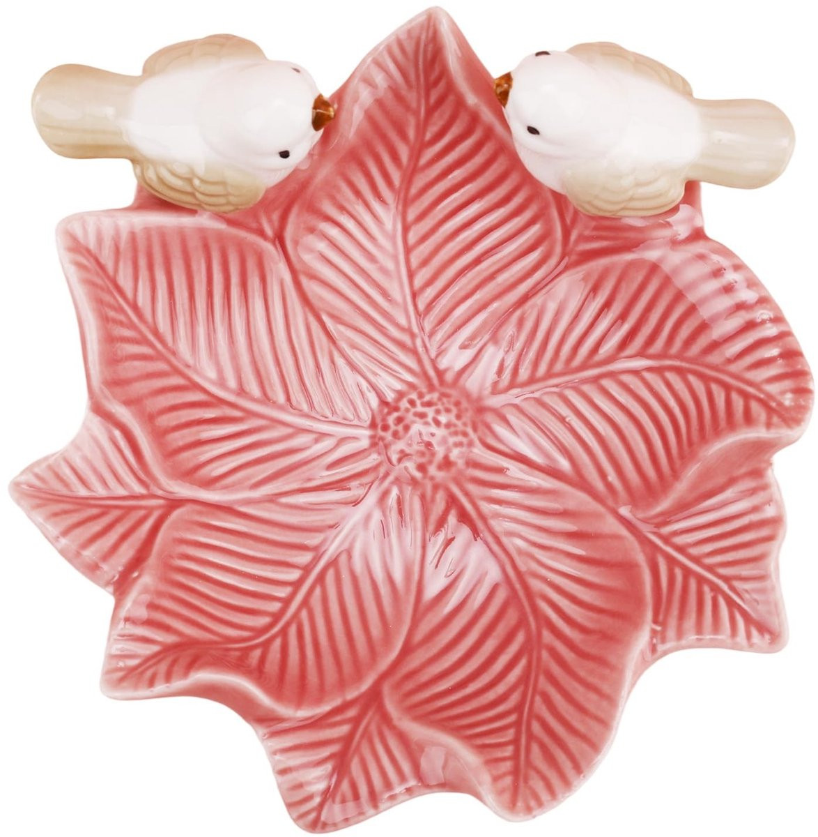 Dailygoody Roze Bloemvormige Sieraden Tray van Keramiek