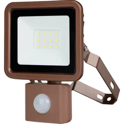 REV 2707614040 - LED-Flutlicht, 10 W, 800 lm, 6500 K, IP44, Sensor, bronze