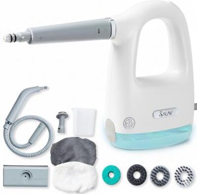 Salav® Clean Steam Compact Steam Cleaner by BrylaneHome in White