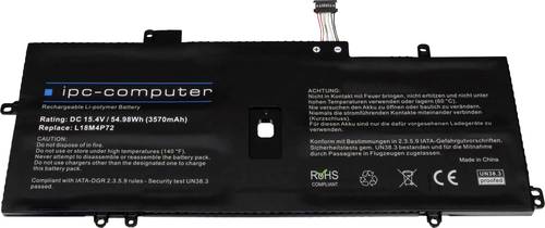 Ipc-computer Notebook-Akku L18M4P72 REPLACE 15.4V 3750 mAh Lenovo