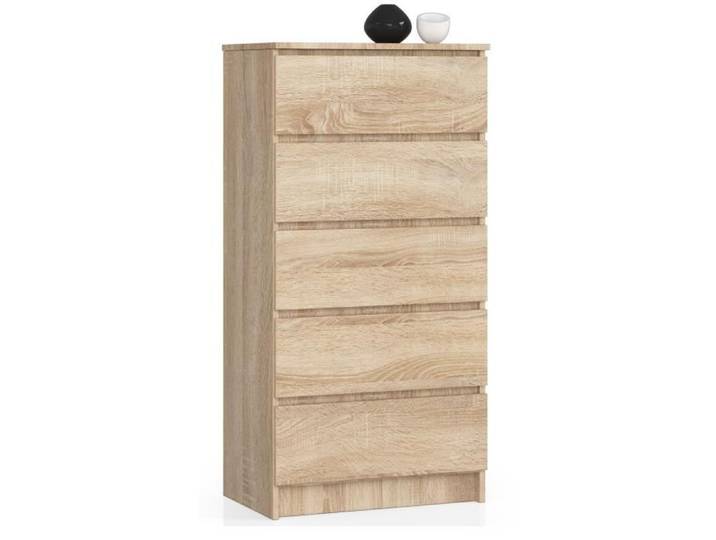 Commode AKORD K60 Chêne Sonoma 60 cm 5 tiroirs façade Chêne Sonoma 60x40x121 cm
