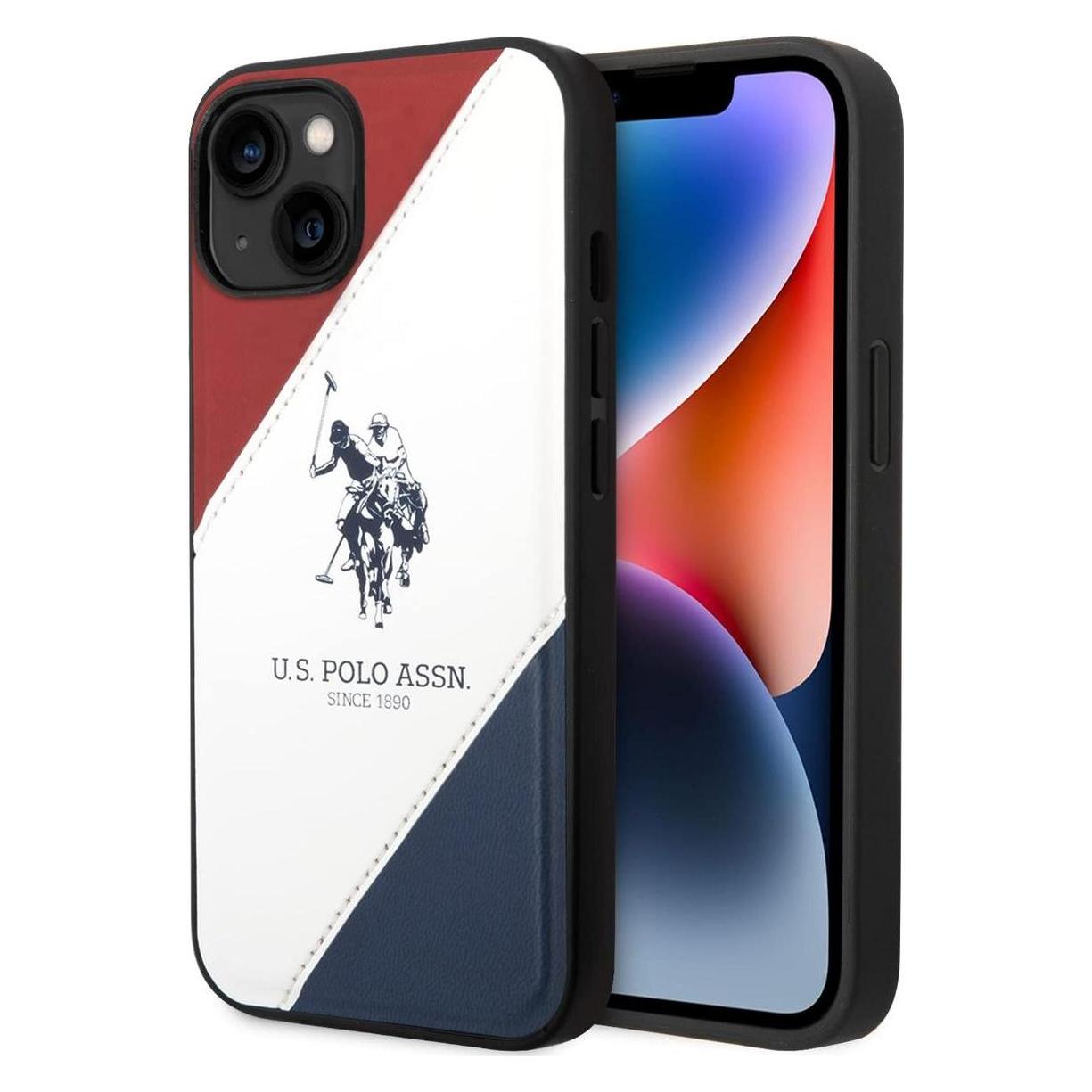 U.S. Polo US Polo USHCP14MPSO3 iPhone 14 Plus 6.7 "white / white Tricolor Embossed (Apple iPhone 14 Plus) (USP000125-0)