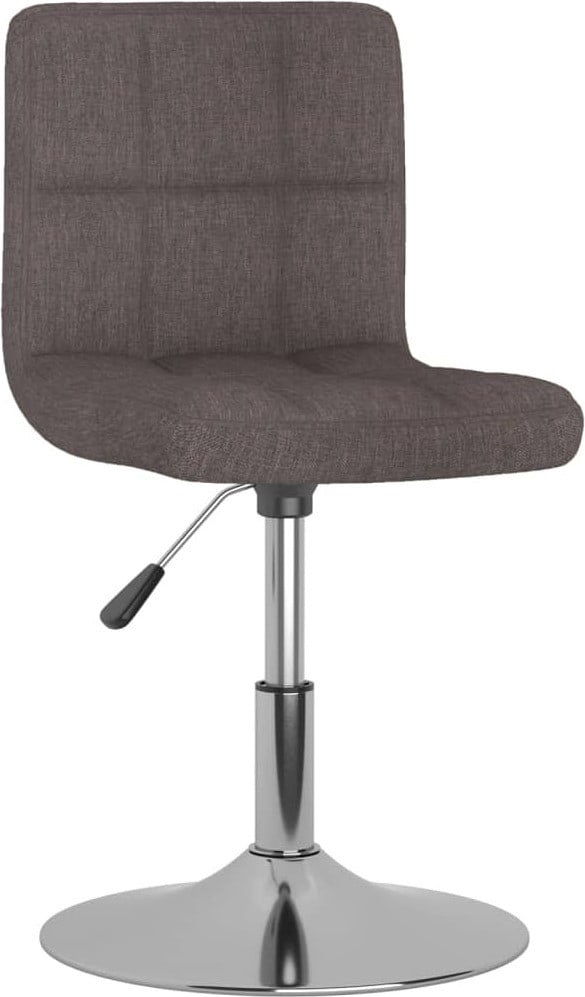 vidaXL Draaibare barkruk, taupe, gestoffeerd