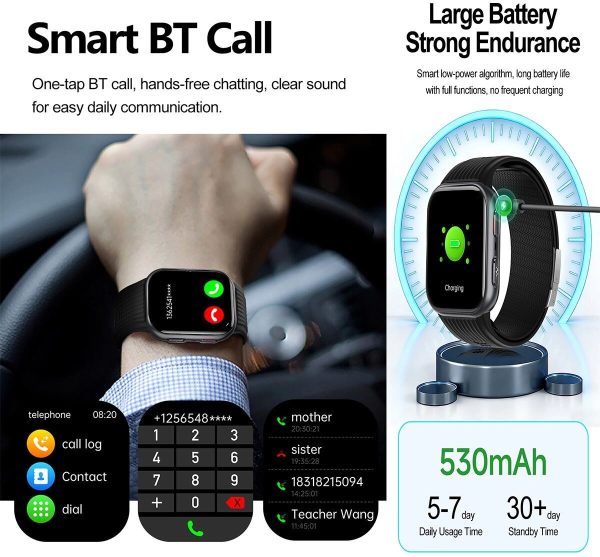 INF TK67 Smartwatch – Luftpumpen-Blutdruck, SpO2 & EKG (Nicht-medizinisch, nur Referenz), KI-Gesundheitsanalyse, Champagne