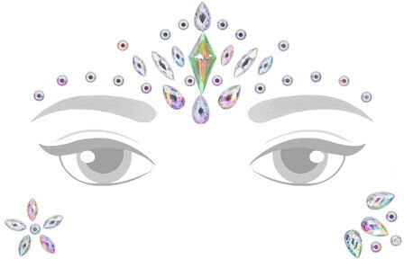 Face-Art-Tattoo "Strass-Blumen"