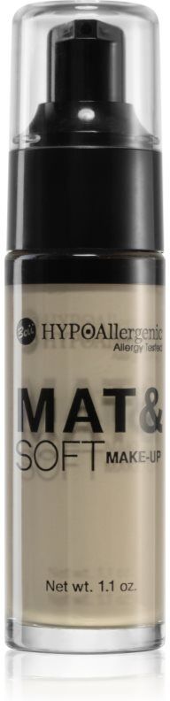 Bell HYPOallergenic Mat&Soft light mattifying foundation shade 01 Light Beige 30 ml