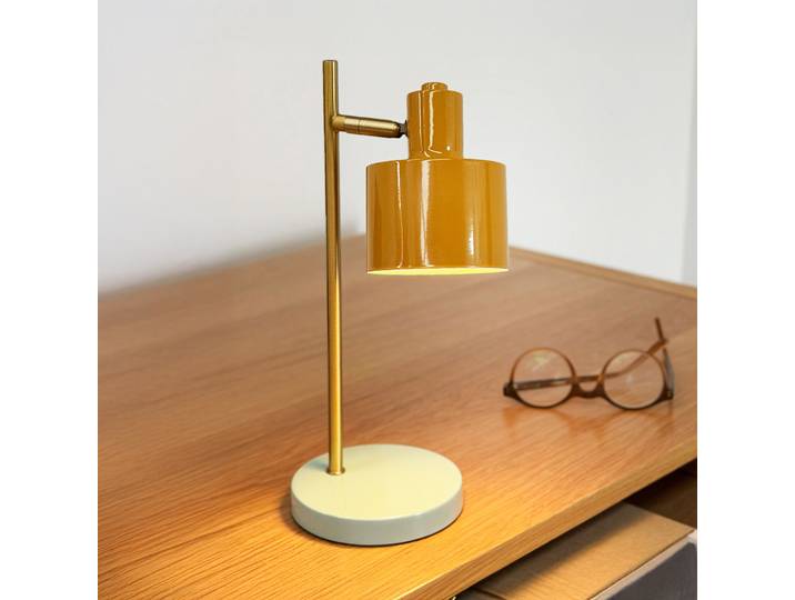 Lampe de table Ocean Portable Mini, curry/turquoise - Dyberg Larsen Ocean Mini - Salon / séjour - Scandinave - Métal - Rond