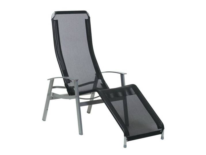 Karasek California Bäderliege Aluminium/Textilene Schwarz Hellgrau