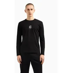 A|X Armani Exchange für Herren. XM000364AF12308UC001 Schwarzes Langarm-T-Shirt (XS), Lässig, Baumwolle