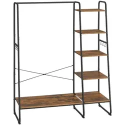 VASAGLE Kleiderständer 120/45/160 cm schwarz, 120x160x45 cm