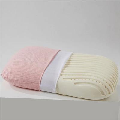 Natural Latex Pillow Cervical Vertebrae Health Care Orthopedic Anti Snore Massage, Ergonomic Support pink
