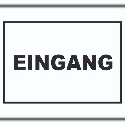 HB-Druck Eingang Schild A5 Rückseite selbstklebend