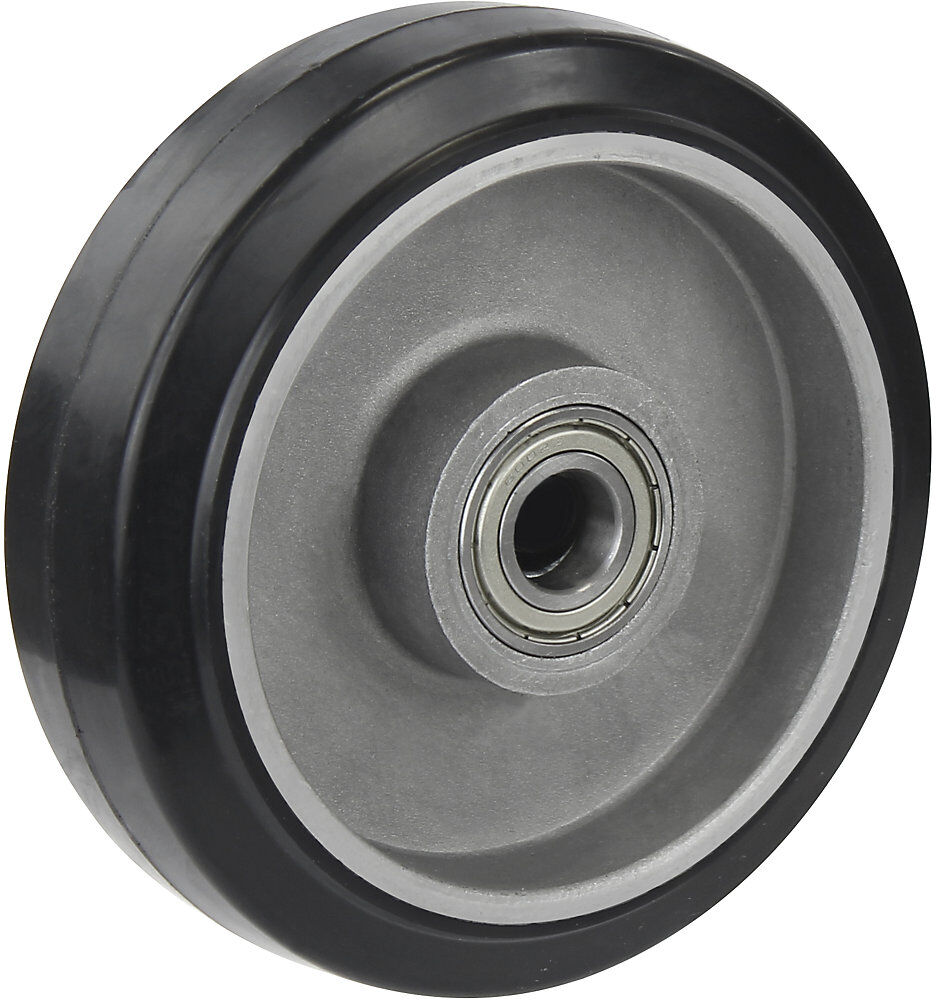 Elastik-Vollgummi-Reifen, schwarz, Präzisionskugellager, Rad-Ø x Breite 100 x 40 mm Proroll