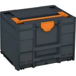 Tanos systainer3 Combi M 287 anthrazit (RAL 7016), Verschluss tieforange (RAL 2011), Griff tieforange (RAL 2011) - 83550047.245