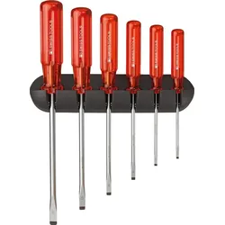PB SWISS TOOLS Schraubendreher Set Schlitz/PH im Wandhalter 6-teilig