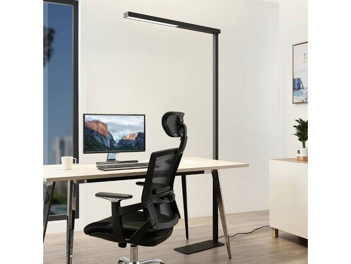 Stehlampe Tamilo Arcchio, schwarz, für Arbeitszimmer / Büro, Aluminium, Modern, Deckenfluter