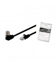 ShiverPeaks SHVP 08-64005 Patchkabel gewinkelt-gerade schwarz 0.25m Kabel Netzwerk CAT 6 PIMF SFTP 0,25 m RJ-45 halogenfrei Kupferdraht Schwarz Gold (BS08-64005)