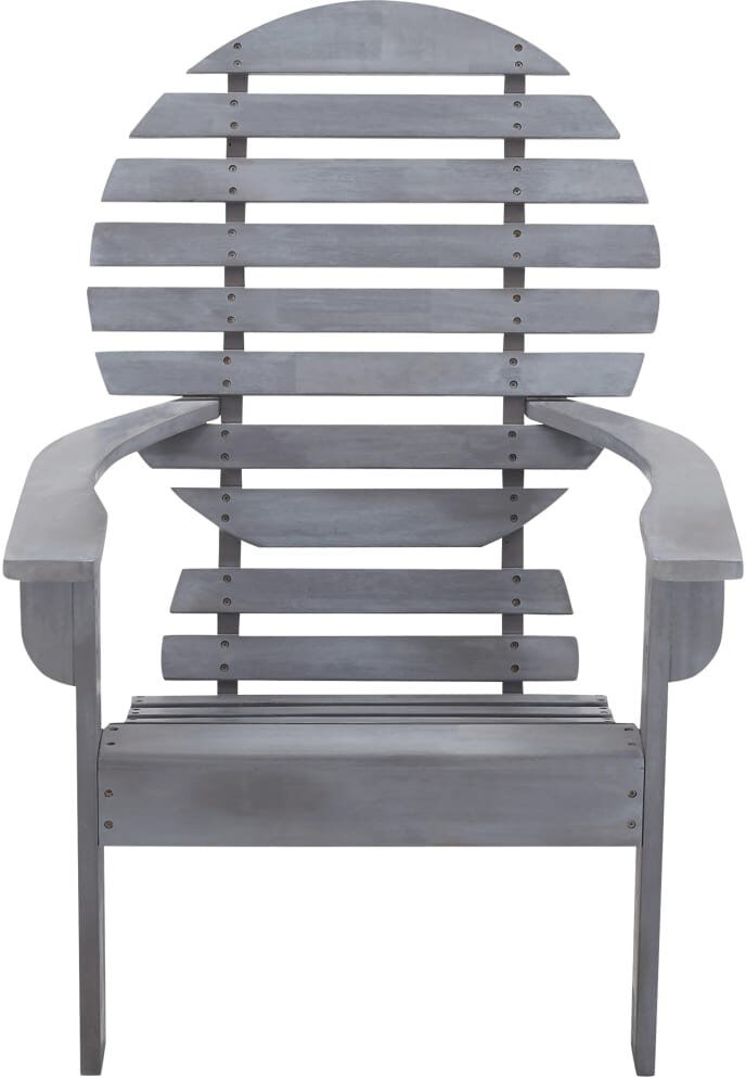 Dakota Fields Tehya Acacia Outdoor Adirondack Chair Grey 89cm H X 69cm W X 96cm D