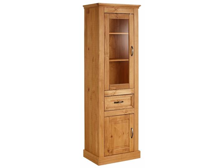 Vitrine OTTO HOME Selma , beige (natur gebeizt, gewachst), Schränke, Vitrine, Höhe 180 cm