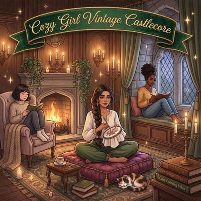 Cozy Girl Vintage Castlecore, Taschenbuch von Cozy Coloring Vibes, Cozy Coloring Vibes, 978-1-965964-77-4