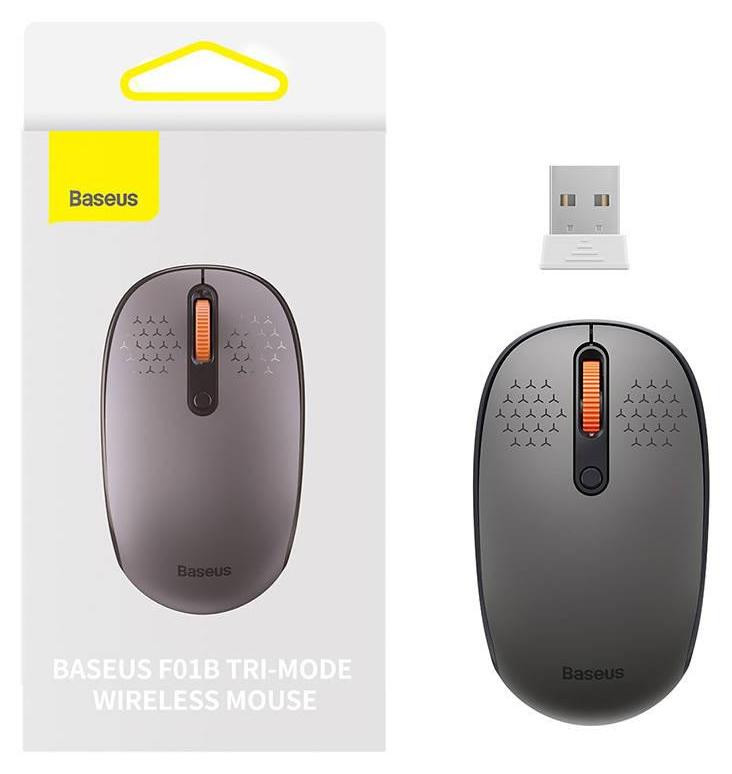 Baseus F01B Tri-Mode Muis - Frostgrau