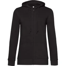B&C Damen Bio Kapuzen Sweatjacke Inspire WW36B black pure XS