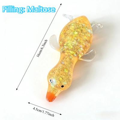 Perfect Picks Market Cute Squishy Duck Stress Toy Soft Squeeze Fidget For Anxiety Relief orange