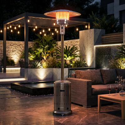 Nuu Garden 46,000 BTU Metal Propane Gas Patio Heater with Wheels, ETL Certification