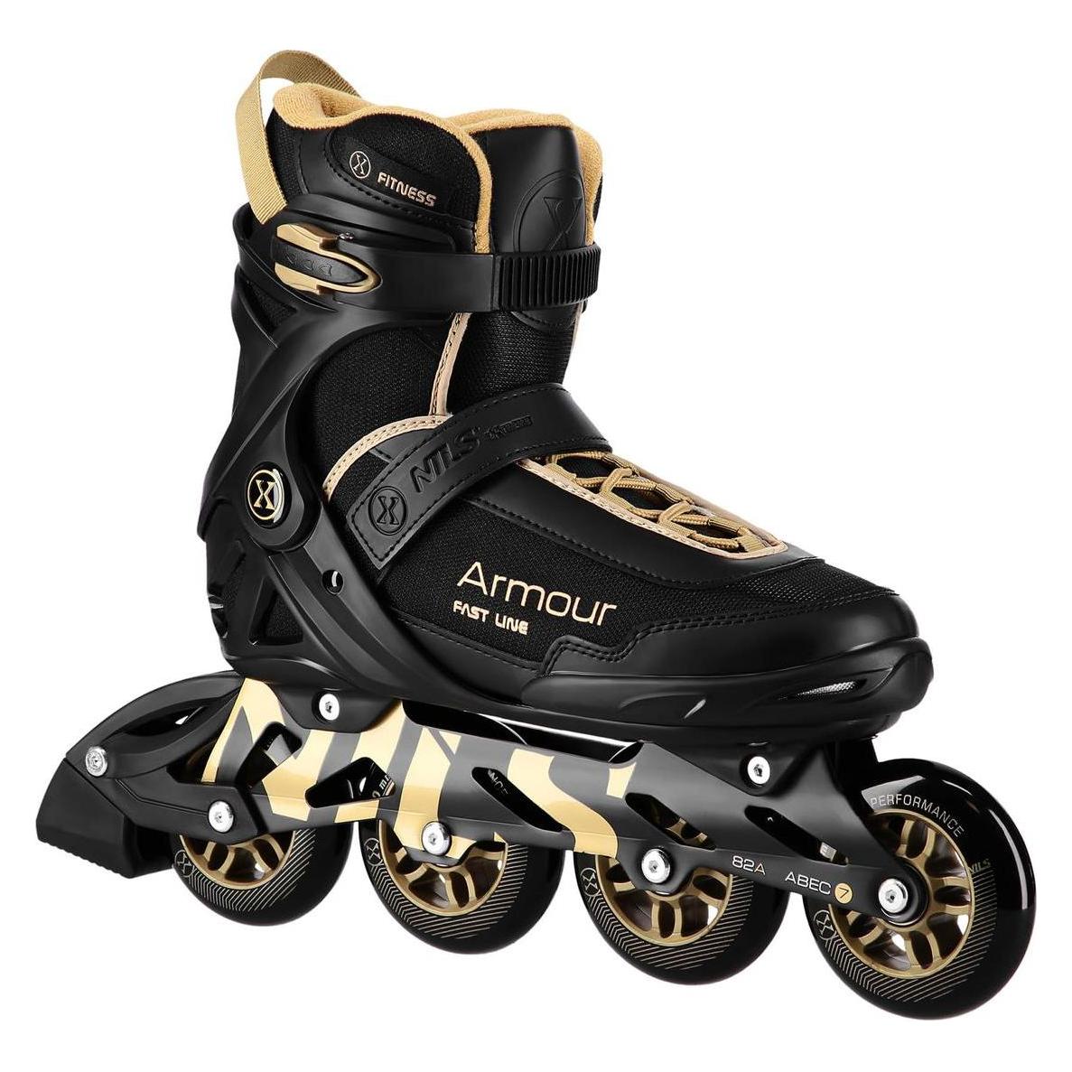 Nils Inlineskates NA22151 ARMOUR schwarz gold Grösse 41 Extreme (41) (16-01-273)