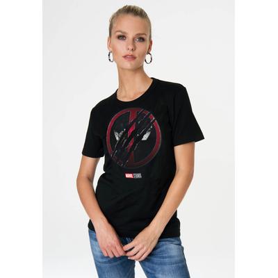 T-Shirt LOGOSHIRT "Marvel - Deadpool & Wolverine", Damen, Gr. L, schwarz, 100% Baumwolle, bedruckt, normal, Rundhals, Shirts T-Shirt, mit coolem Marvel-Print