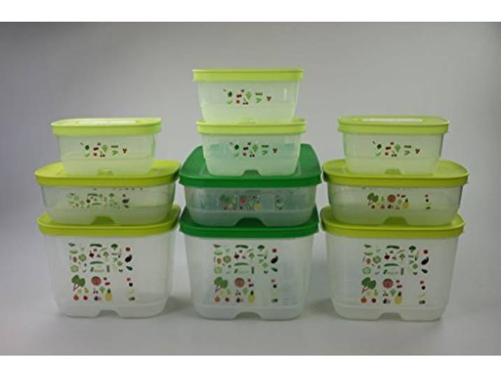 TUPPERWARE Kühlschrank 4,4L +1,8L flach+ 1,8L (2) +800ml (2) + 375 (4) KlimaOase