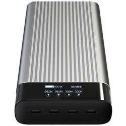 HYPER HyperJuice HJ245B Powerbank 27000 mAh USB-C® Schwarz/Silber