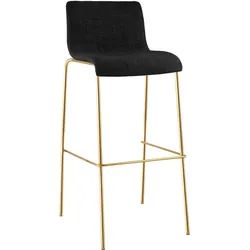 CLP Barhocker Hoover Stoff 4-Fuß Gold   Farbe: dunkelgrau