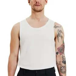 Bread and Boxers Tank Relaxed Elfenbein Ökologische Baumwolle Small Herren