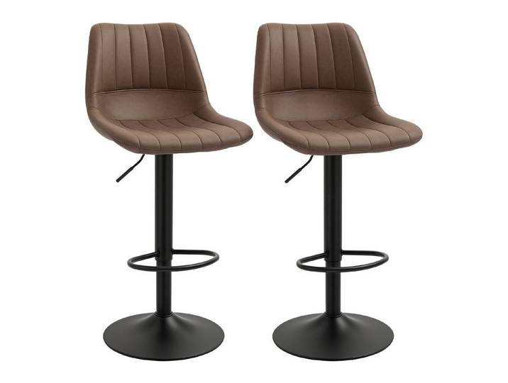 furnicato Barhocker 2er-Set Retrodesign höhenverstellbar 43x49,5x111 (1 St)